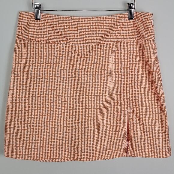 Izod XFG Women's Performance Stretch Orange Print Golf Skirt 10 - Picture 2 of 13